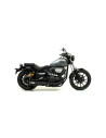 Silencieux d'échappement ARROW Rebel en inox noir avec embout carbone - homologué CE - YAMAHA XV BOLT 950 R 2014-2016