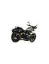 Silencieux d'échappement ARROW Rebel en inox noir avec embout carbone - homologué CE - YAMAHA XV BOLT 950 R 2014-2016