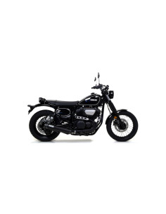 Silencieux d'échappement ARROW Rebel en inox noir avec embout carbone - homologué CE - YAMAHA SCR 950 2017-2020