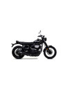 Silencieux d'échappement ARROW Rebel en inox noir avec embout carbone - homologué CE - YAMAHA SCR 950 2017-2020