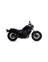 Silencieux d'échappement ARROW Rebel en inox noir avec embout carbone - homologué CE - HONDA CMX 500 Rebel ARROW 2017-2024