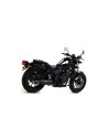 Silencieux d'échappement ARROW Rebel en inox noir avec embout carbone - homologué CE - HONDA CMX 500 Rebel ARROW 2017-2024