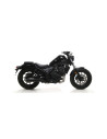 Silencieux ARROW Rebel en inox noir avec embout aluminium noir - homologué CE - HONDA CMX 500 Rebel ARROW 2017-2024