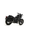 Silencieux ARROW Rebel en inox noir avec embout aluminium noir - homologué CE - HONDA CMX 500 Rebel ARROW 2017-2024