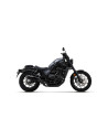 Silencieux d'échappement ARROW Rebel en inox noir avec embout carbone - homologué CE - HONDA CMX 1100 Rebel ARROW 2021-2025