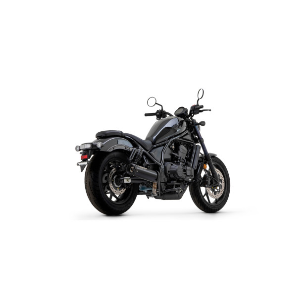 Silencieux ARROW Rebel en inox noir avec embout aluminium noir - homologué CE - HONDA CMX 1100 Rebel ARROW 2021-2025