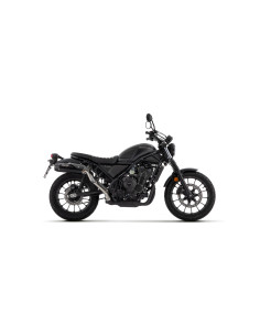 Silencieux d'échappement ARROW Rebel en inox noir avec embout carbone - homologué CE - HONDA CL 500 2023-2024