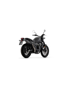 Silencieux d'échappement ARROW Rebel en inox noir avec embout carbone - homologué CE - HONDA CL 500 2023-2024 2