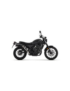 Silencieux d'échappement ARROW Rebel en inox noir avec embout aluminium poli - homologué CE - HONDA CL 500 2023-2024
