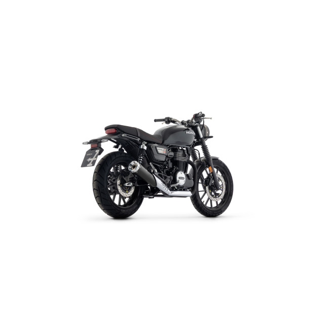 Silencieux d'échappement ARROW Rebel en inox noir avec embout aluminium - homologué CE - HONDA GB 350 S 2025-2026