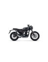 Silencieux d'échappement ARROW Rebel en inox noir avec embout aluminium noir - homologué CE - HONDA GB 350 S 2025-2026