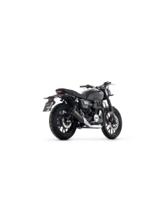 Silencieux d'échappement ARROW Rebel en inox noir avec embout aluminium noir - homologué CE - HONDA GB 350 S 2025-2026 2