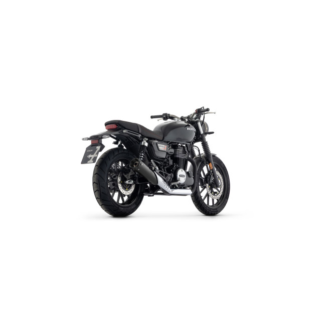Silencieux d'échappement ARROW Rebel en inox noir avec embout aluminium noir - homologué CE - HONDA GB 350 S 2025-2026
