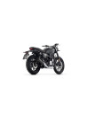 Silencieux d'échappement ARROW Rebel en inox noir avec embout aluminium noir - homologué CE - HONDA GB 350 S 2025-2026