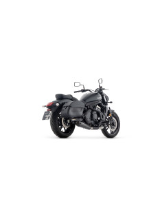 Silencieux d'échappement ARROW Rebel en inox noir avec embout aluminium - homologué CE - KAWASAKI VULCAN S 650 2025-2026 2