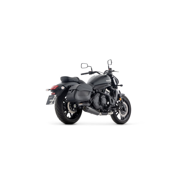Silencieux d'échappement ARROW Rebel en inox noir avec embout carbone - homologué CE - KAWASAKI VULCAN S 650 2025-2026