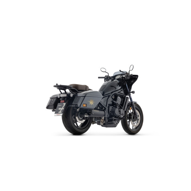 Silencieux d'échappement ARROW Rebel en inox noir avec embout carbone - homologué CE - HONDA CMX 1100 Rebel ARROW T 2025-2026