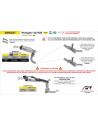 Paire de silencieux ARROW Round-Sil racing en titane avec embout carbone - non homologuée - DUCATI