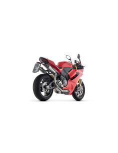 Paire de silencieux ARROW Round-Sil racing en titane noir avec embout carbone - non homologuée - DUCATI (réf. 77004PRN) 2