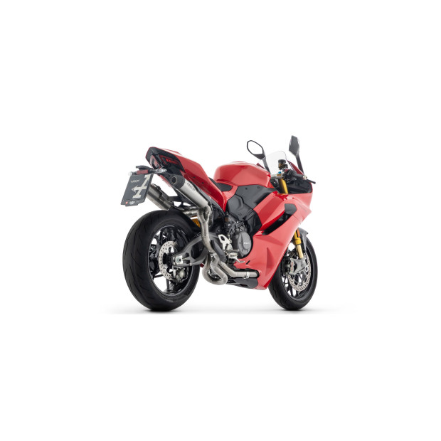 Paire de silencieux ARROW Round-Sil racing en titane noir avec embout carbone - non homologuée - DUCATI (réf. 77004PRN)