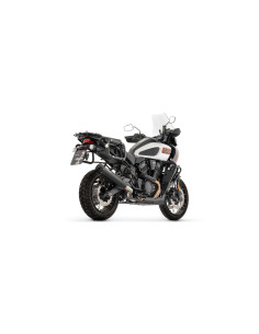 Silencieux ARROW Rebel en nichrome noir avec embout aluminium noir - non homologué - HARLEY-DAVIDSON PAN AMERICA 1250 2026 2