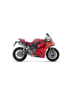 Paire de silencieux ARROW Round-Sil en titane avec embout carbone - homologuée CE - DUCATI