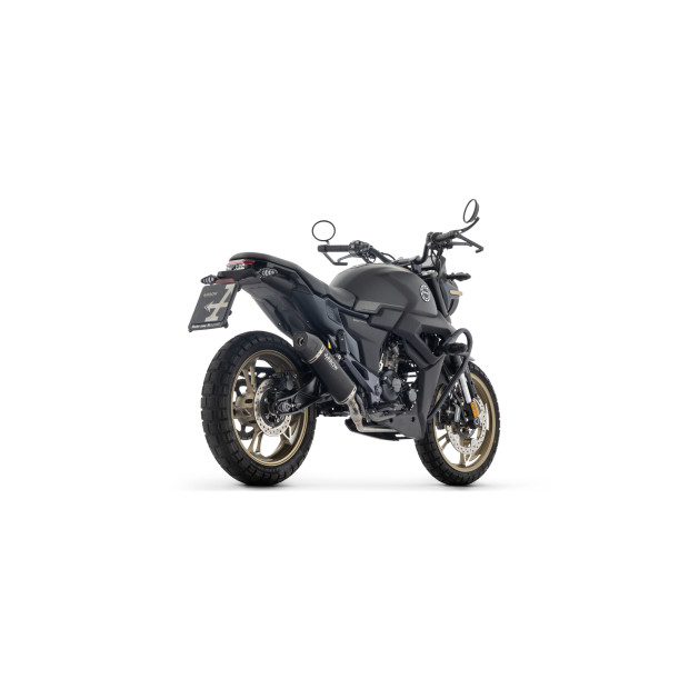 Silencieux d'échappement ARROW Icon en aluminium noir avec embout carbone - homologué CE - ZONTES