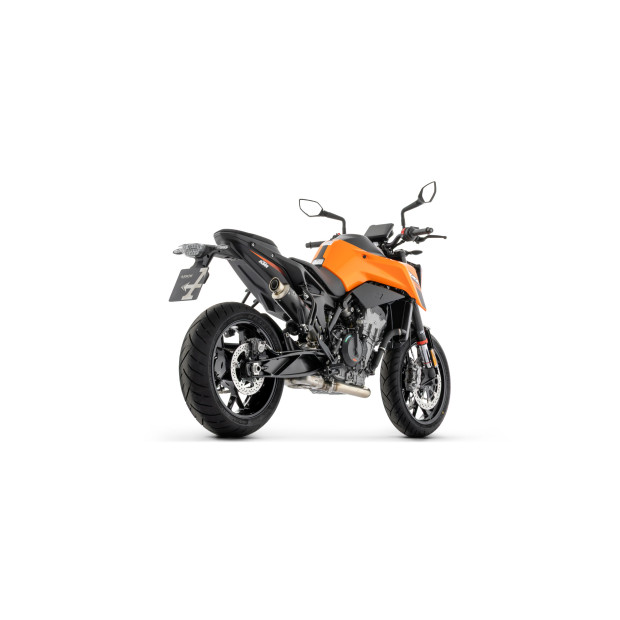 Silencieux d'échappement ARROW GP2 en inox noir avec embout inox - homologué CE - KTM 790 DUKE 2025-2026