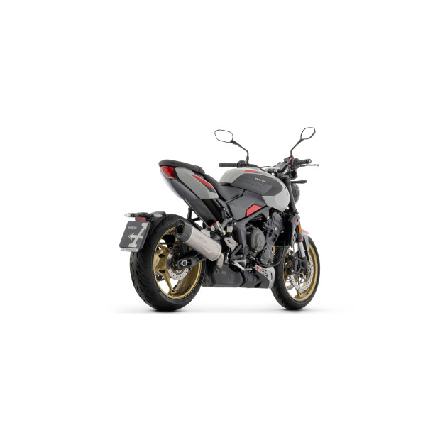 Silencieux d'échappement ARROW Indy Race EVO en aluminium noir avec embout carbone - homologué CE - TRIUMPH TRIDENT 800 2026