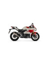 Silencieux d'échappement ARROW Icon en aluminium noir avec embout carbone - homologué CE - YAMAHA YZF R3 - MT-03 2025-2026