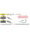 Silencieux d'échappement ARROW Icon en aluminium noir avec embout carbone - homologué CE - YAMAHA YZF R3 - MT-03 2025-2026