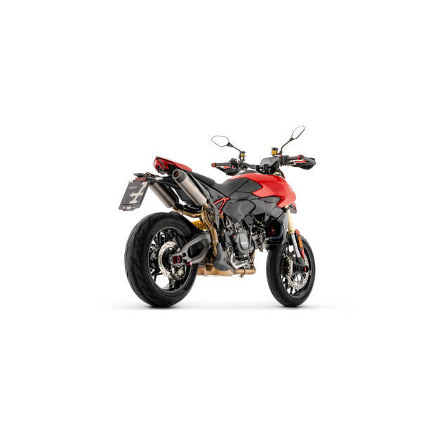 Paire de silencieux ARROW Round-Sil en titane noir avec embout carbone - homologuée CE - DUCATI HYPERMOTARD V2 / V2 SP 2026