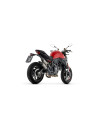 Double silencieux ARROW Round-Sil en titane noir avec embout carbone - homologué CE - DUCATI MONSTER 890 V2 2026