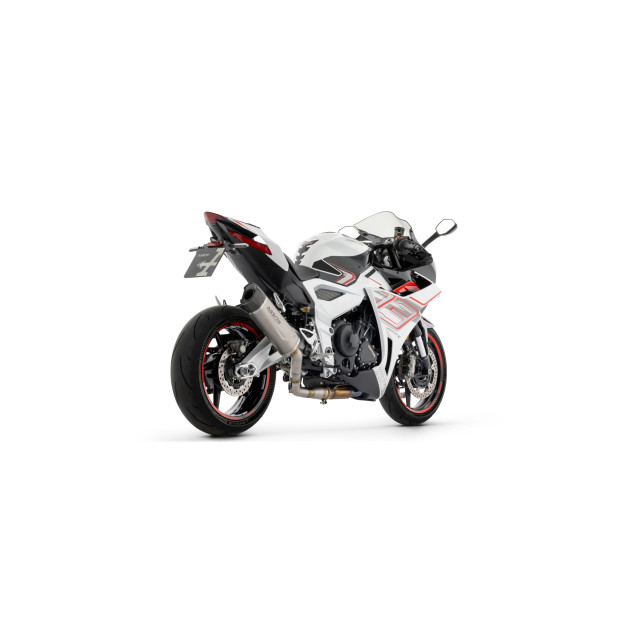 Silencieux d'échappement ARROW Indy Race EVO en aluminium noir avec embout carbone - homologué CE - ZONTES ZT703-RR 2025-2026