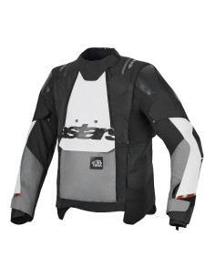 Veste aventure Alpinestars Halo V2 Drystar - Gris foncé Gris clair Noir