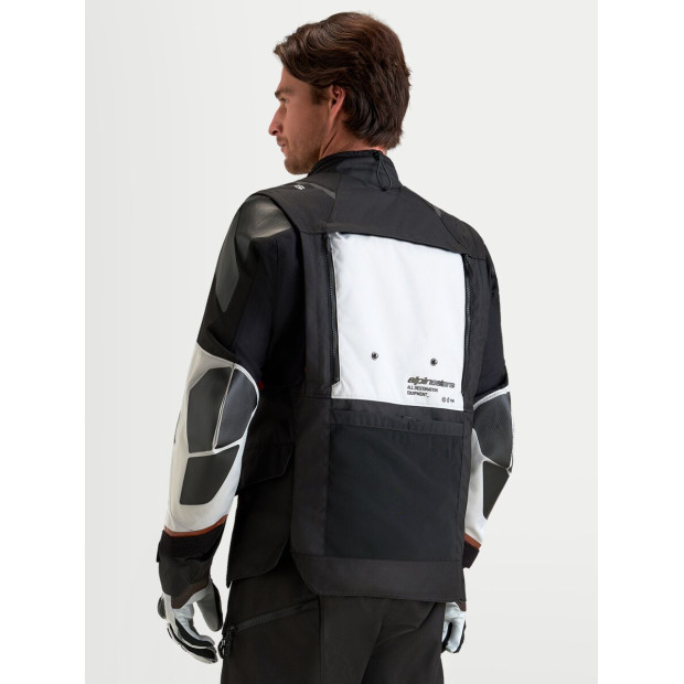 Veste aventure Alpinestars Halo V2 Drystar - Gris foncé Gris clair Noir