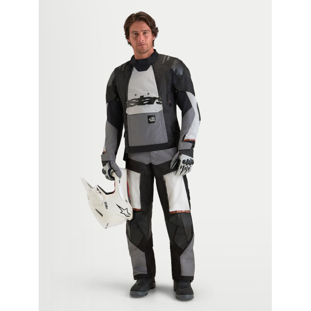 Veste aventure Alpinestars Halo V2 Drystar - Gris foncé Gris clair Noir