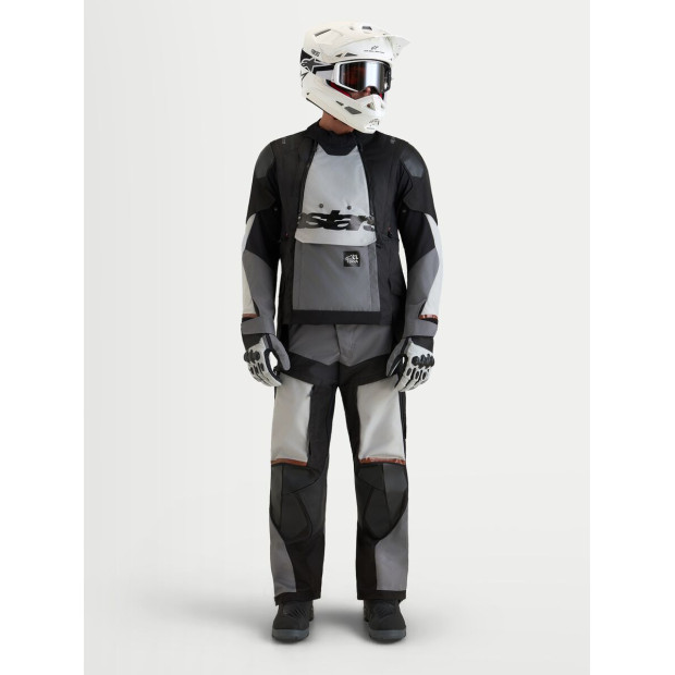 Veste aventure Alpinestars Halo V2 Drystar - Gris foncé Gris clair Noir