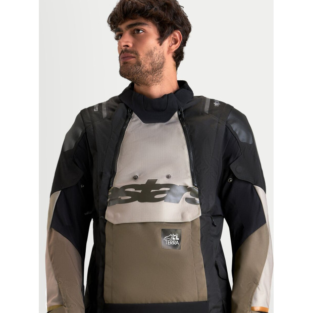 Veste aventure Alpinestars Halo V2 Drystar - Gris aluminium Marron Noir