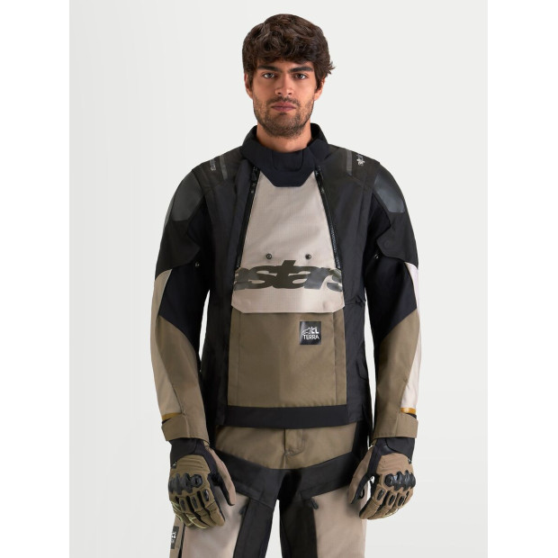 Veste aventure Alpinestars Halo V2 Drystar - Gris aluminium Marron Noir