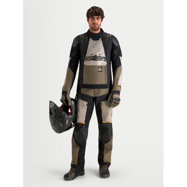 Veste aventure Alpinestars Halo V2 Drystar - Gris aluminium Marron Noir