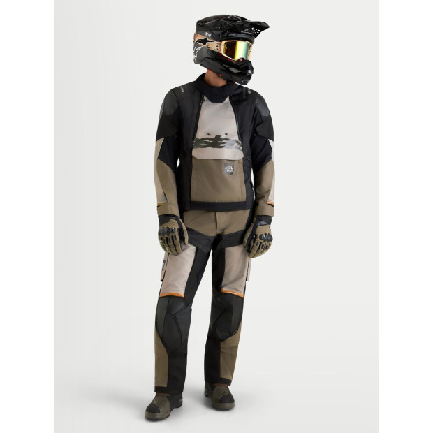 Veste aventure Alpinestars Halo V2 Drystar - Gris aluminium Marron Noir