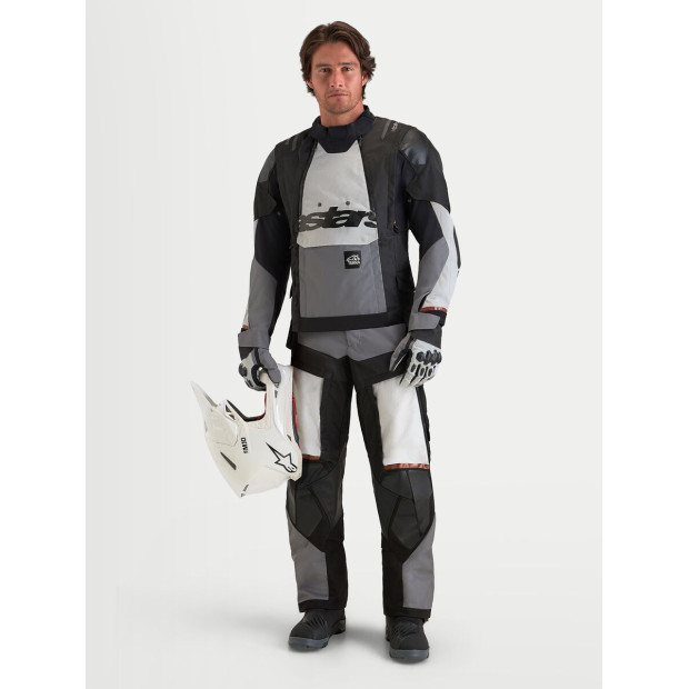 Pantalon aventure Alpinestars Halo V2 Drystar - Gris foncé Gris clair Noir