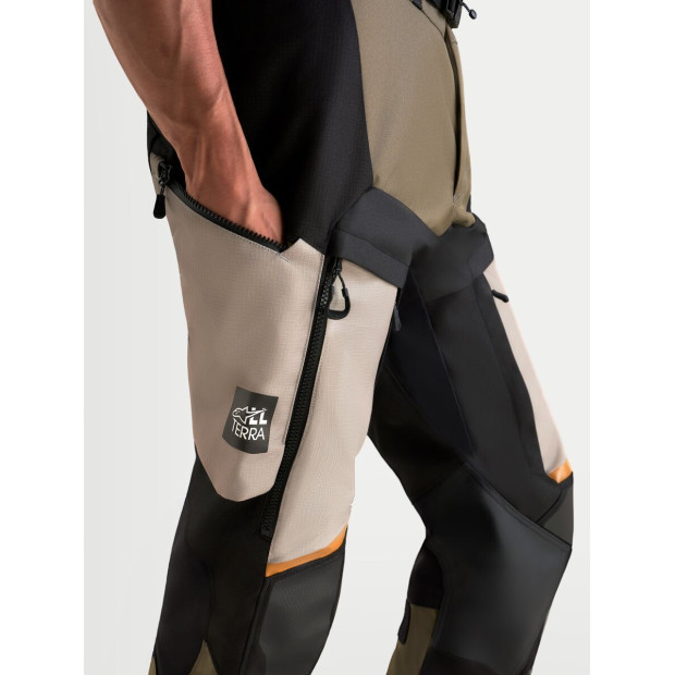 Pantalon aventure Alpinestars Halo V2 Drystar - Gris aluminium Marron Noir