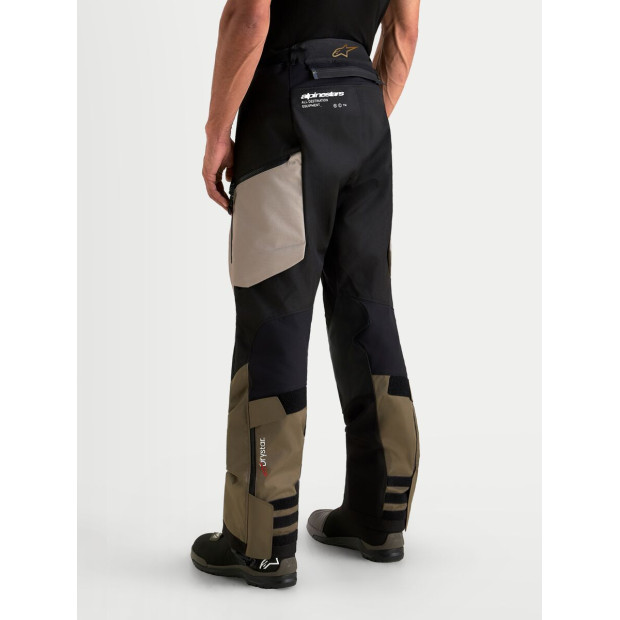 Pantalon aventure Alpinestars Halo V2 Drystar - Gris aluminium Marron Noir