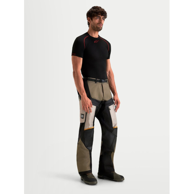 Pantalon aventure Alpinestars Halo V2 Drystar - Gris aluminium Marron Noir