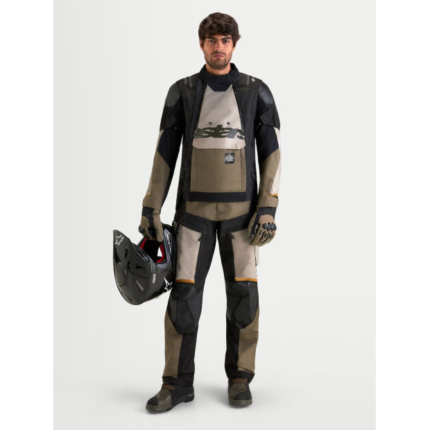 Pantalon aventure Alpinestars Halo V2 Drystar - Gris aluminium Marron Noir