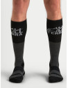 Chaussettes moto Alpinestars AT 8 Merino - Gris anthracite Noir