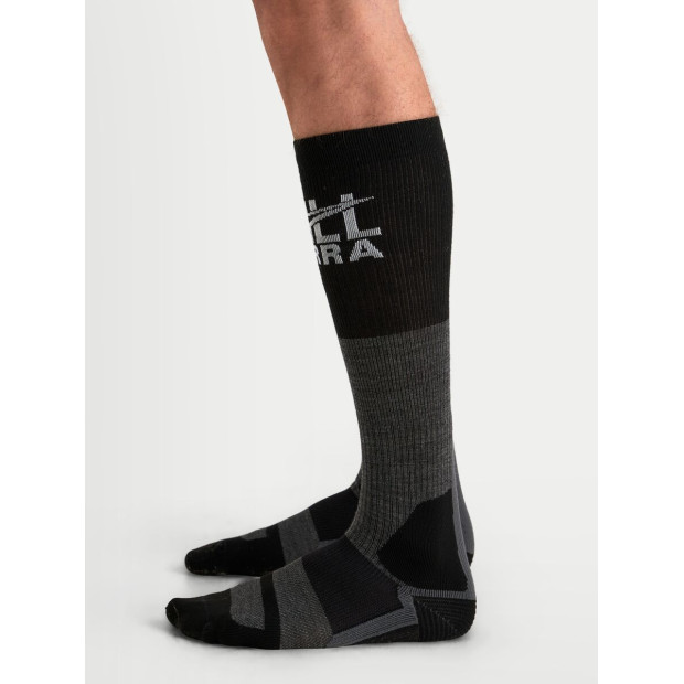 Chaussettes moto Alpinestars AT 8 Merino - Gris anthracite Noir