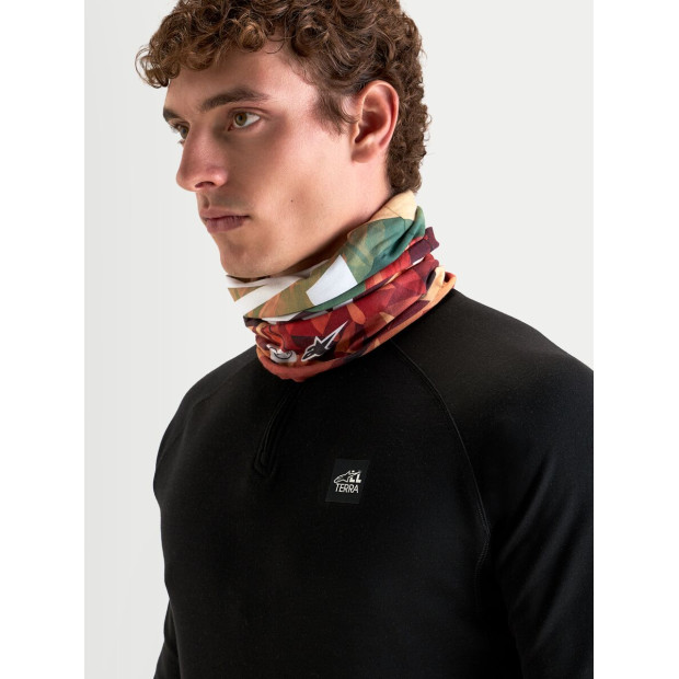 Tour de cou moto Alpinestars Buff Peaks PrimaLoft - Marron